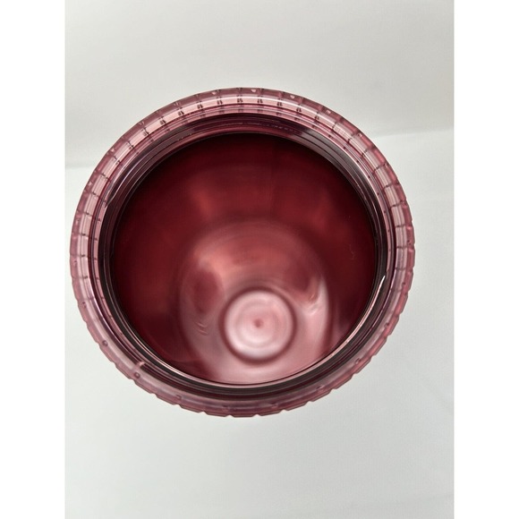 Starbucks Venti Dusty Rose Pink Shimmer Grid Tumbler 24oz Cold Cup 2022 Berry - Picture 7 of 10